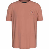 Tommy Hilfiger Mens Roundle Logo Chest Tee T-Shirts In Clay Pink