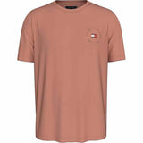 Tommy Hilfiger Mens Roundle Logo Chest Tee T-Shirts In Clay Pink