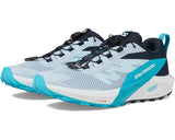 Salomon Womens Sense Ride 5 Shoes In Cashmere Blue,Carbon,Peacock Blue