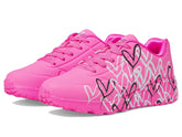 Skechers Girls Uno Lite Metallic Love Sneaker In Pink