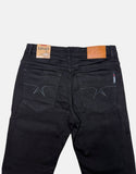 Soviet Mens Basic Stretch Slim Leg Jeans In Black
