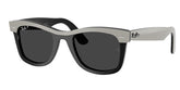 Ray-Ban Unisex Wayfarer Polarized Sunglasses In Black And Grey