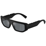 Dolce & Gabbana Unisex Rectangles Sunglasses In Matte Black