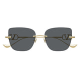 Valentino Garavani Cat Eye Sunglasses In Gold