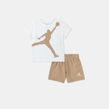Jordan Boys Jumbo Jumpman Short Set In Desert And White