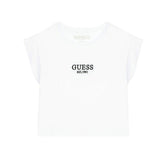 Guess Girls Crop Top In White