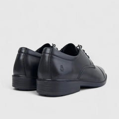 Hush Puppies Mens Reggie Leather Shoes Black