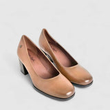 Hush Puppies Ladies Soft Vitalia Heels In Cognac