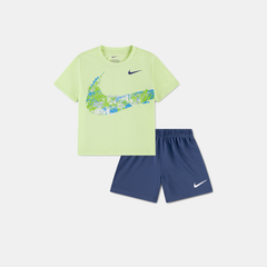 Nike Boys 2 Pcs Mesh Short & T-Shirts In Mystic Navy