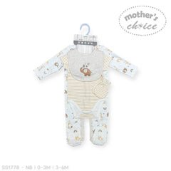 Mother's Choice Unisex Zoo 5 Piece Set In Stone