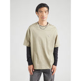 Calvin Klein Mens Topstitch Patch T-Shirt In Olive