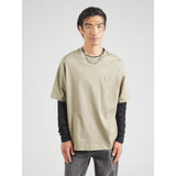 Calvin Klein Mens Topstitch Patch T-Shirt In Olive