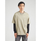 Calvin Klein Mens Topstitch Patch T-Shirt In Olive