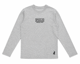 Polo Boys Gary Printed Long Sleeve T-Shirt In Grey