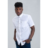 Ben Sherman Mens Short Sleeve White Linen Shirt