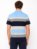 Pringle Mens Kai Mercerized Golfer In Blue Multi