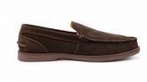 Zerga Mens Top Spin Penny Suede Shoes In Brown