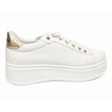 Sissyboy Womens Tatum Platform Sneakers With Chain Detail In White