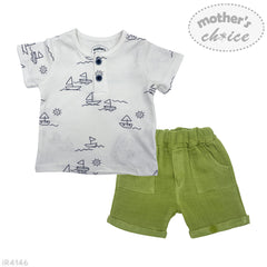 Inf Boys Olive 2Pc Set Boats Olive