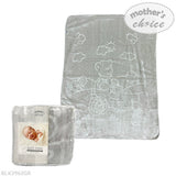 Mother's Choice Unisex Kiddies Baby Mink Blanket In Grey Bear
