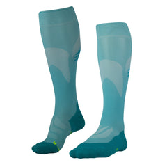 Falke Mens Vitalizer Long Compression Socks In Lake Blue