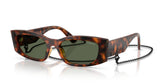 Vogue Rectangular Frame Sunglasses For Women In Brown