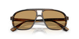 Emporio Armani Pilot Sunglasses In Brown