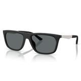 Emporio Armani Rectangle Mens Sunglasses In Matte Black