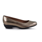 Froggie Ladies Lea Waxy Shoes In Lead Metallic
