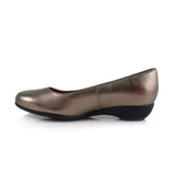 Froggie Ladies Lea Waxy Shoes In Lead Metallic