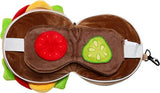 Relaxeazzz Fast Food Burger Round Plush Eye Mask & Travel Pillow In Brown