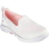 Skechers Womens Go Walk 7 Sneakers In White/Pink