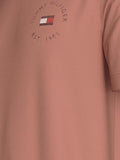 Tommy Hilfiger Mens Roundle Logo Chest Tee T-Shirts In Clay Pink