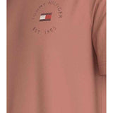 Tommy Hilfiger Mens Roundle Logo Chest Tee T-Shirts In Clay Pink