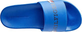 Tommy Hilfiger Mens Flag Pool Slides Blue