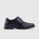 Hush Puppies Mens Thorpe Black Leather Shoes