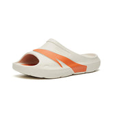 Anta Mens Slides In Off White And Orange