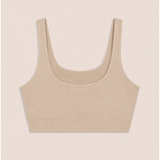 Freddy Womens Knitted Seamless Sports Top In Beige
