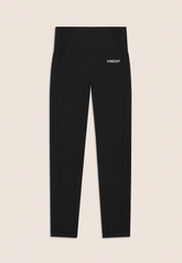 Freddy Womens Knitted Seamless 7/8 Leggings High Waist In Black