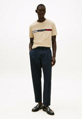 Tommy Hilfiger Mens Hilfiger Chest Insert Tee Sandalwood