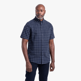Pringle Mens Oscar Short Sleeve Classic Oxford Shirt In Navy