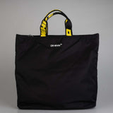Off White Hard Core Nylon Tote Bag In Black