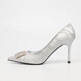 Butterfly Feet Miss Black Ladies Lanelle 3 Heels In Silver