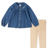 Levis 2Pc Collared Top & Legging In Safari