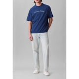 Calvin Klein Mens Center Chain Stitch T-Shirt In Blue