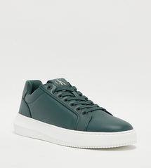 Calvin Klein Mens Cupsole Clean Shoes In Green