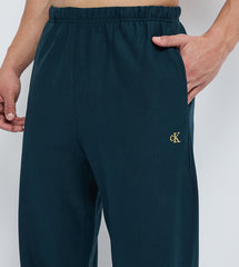 Calvin Klein Mens Premium Terry Monogram Joggers In Petrol