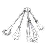 Creative Cooking Mini Whisk Set Of 4 In Silver