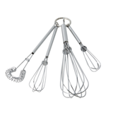 Creative Cooking Mini Whisk Set Of 4 In Silver
