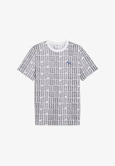 Puma Mens White Ess Logo Lab Aop Tee